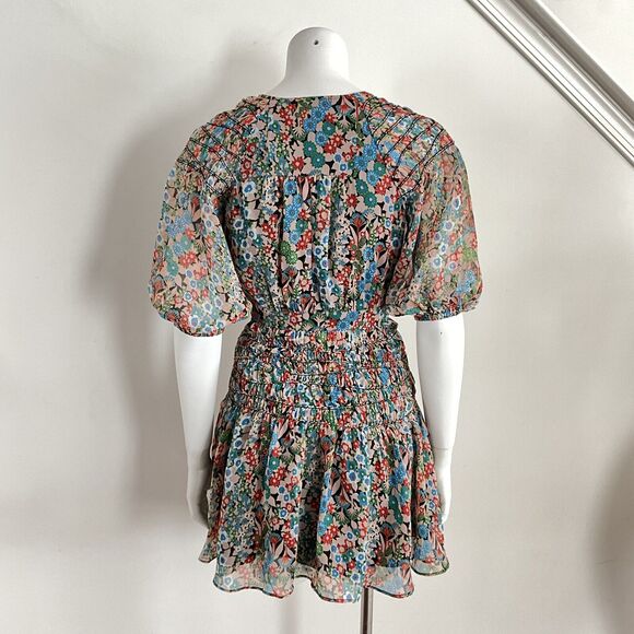 Ted Baker Dress 2 Floral Tiania Smock Panel Wrap Mini - Picture 4 of 11